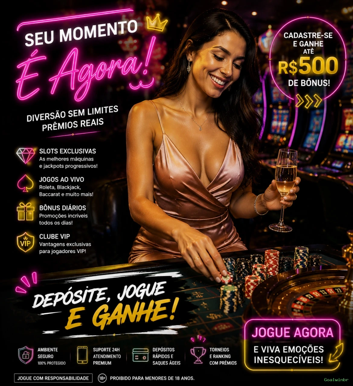 Slots online da Goalwinbr com jackpots progressivos